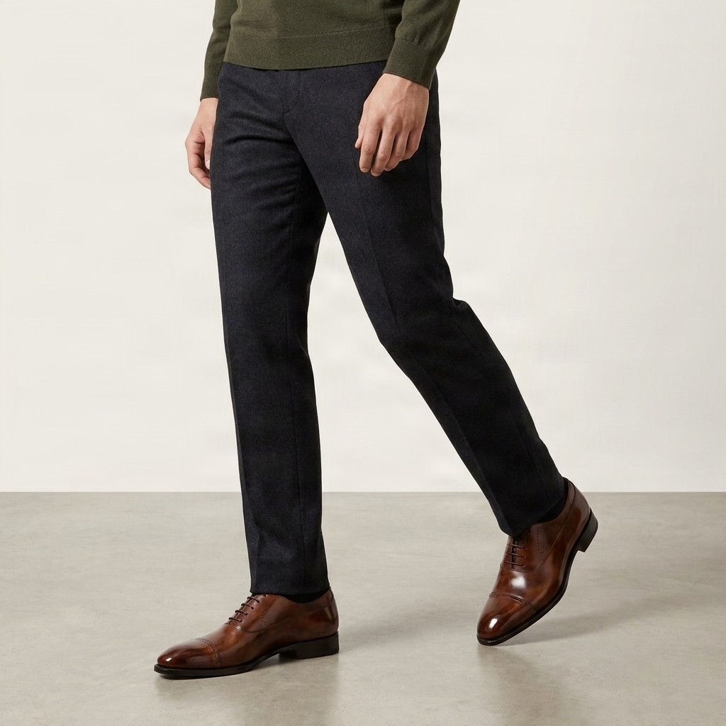 Men's brown leather brogues