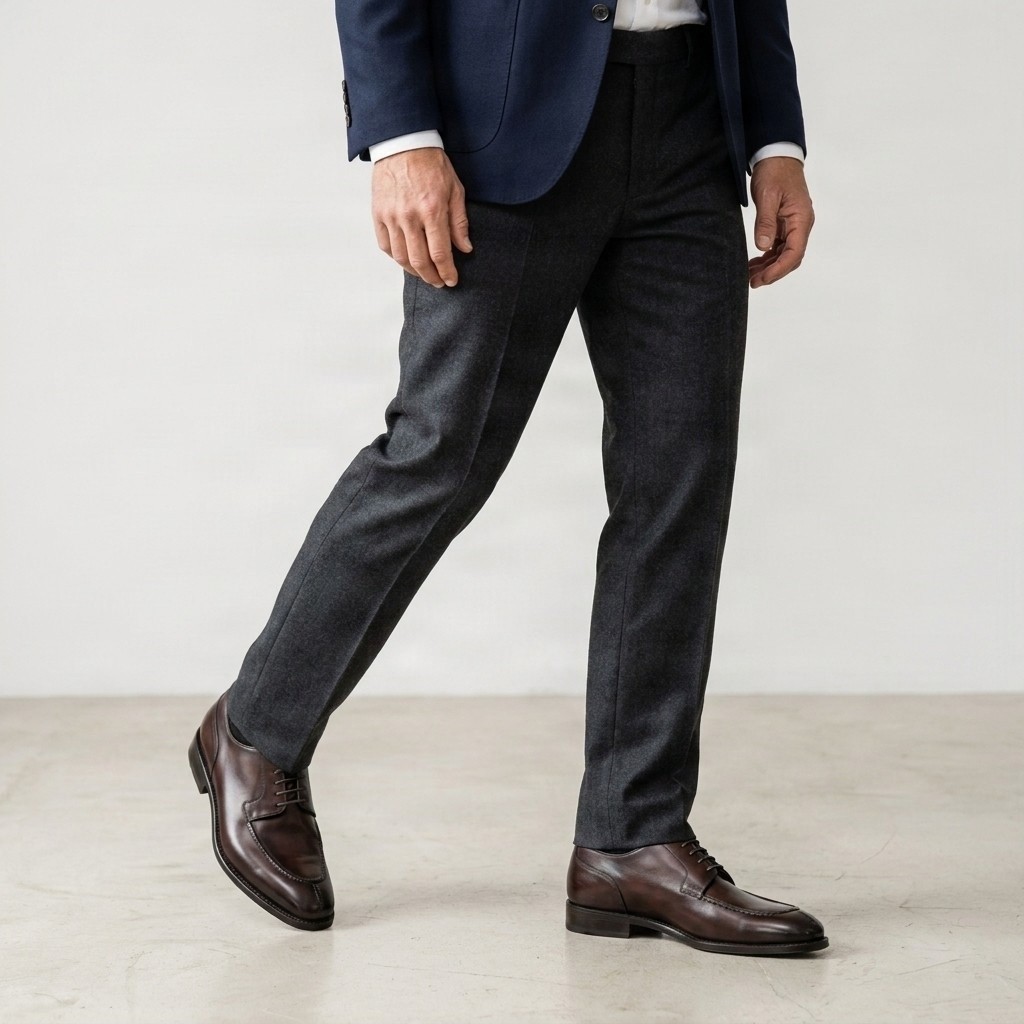 Men's leather derby shoes in burgundy