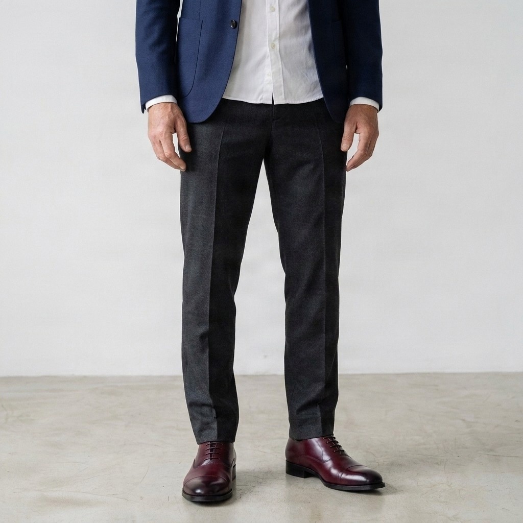 Men's leather oxford shoes cap toe black in burgundy