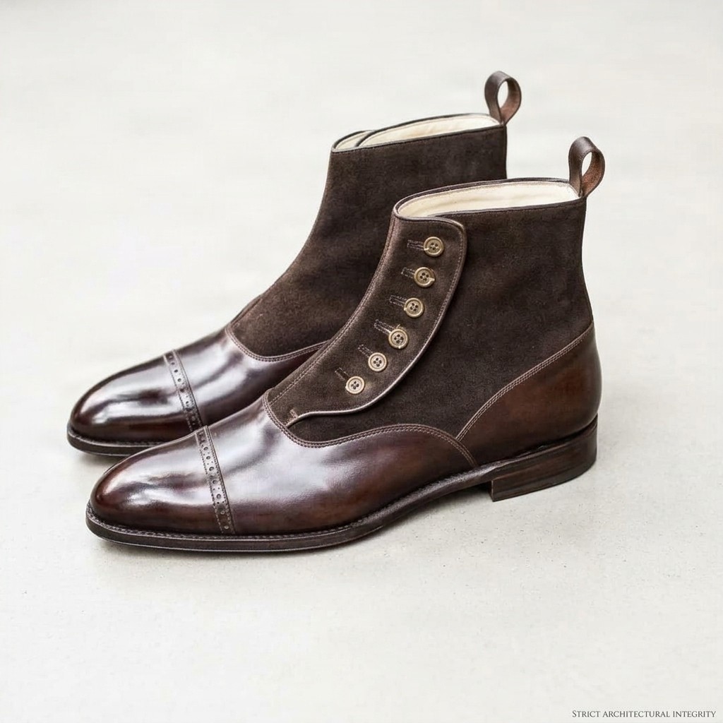 Men's leather dress boots in brown