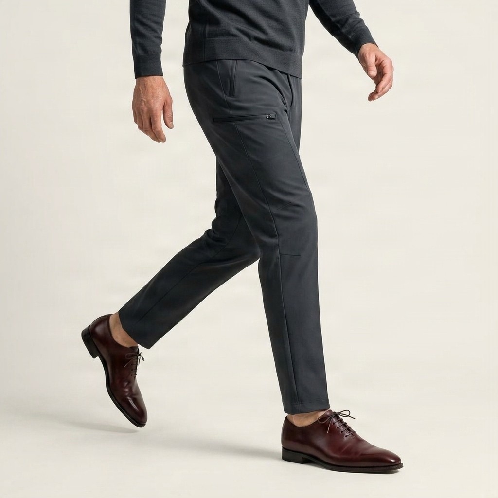 Men's leather wholecut oxfords plain in burgundy