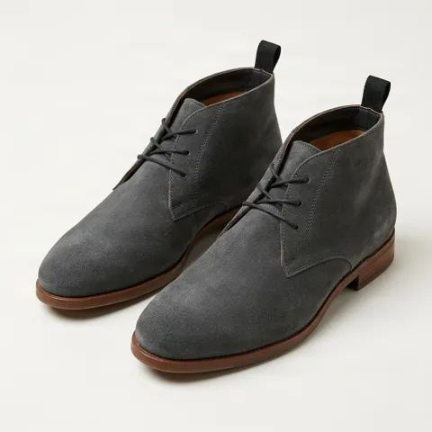 Grey suede chukka boots