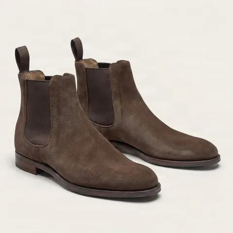Taupe suede chelsea boots