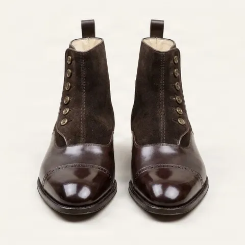 Brown leather dress boots