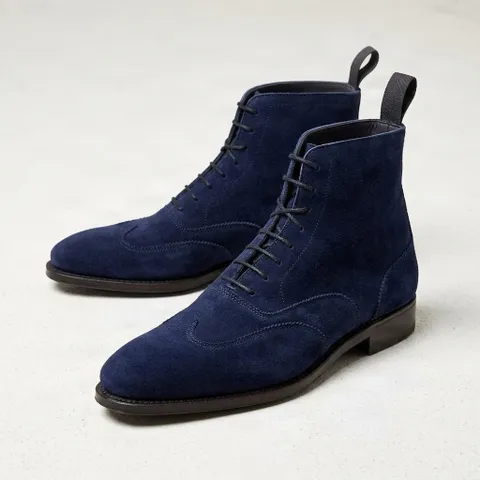 Navy suede brogues