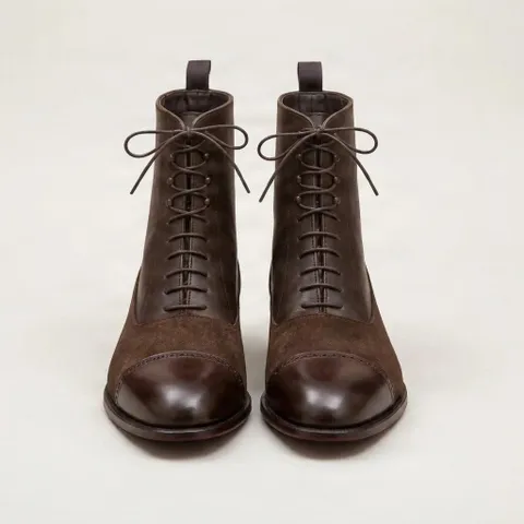 Brown suede dress boots